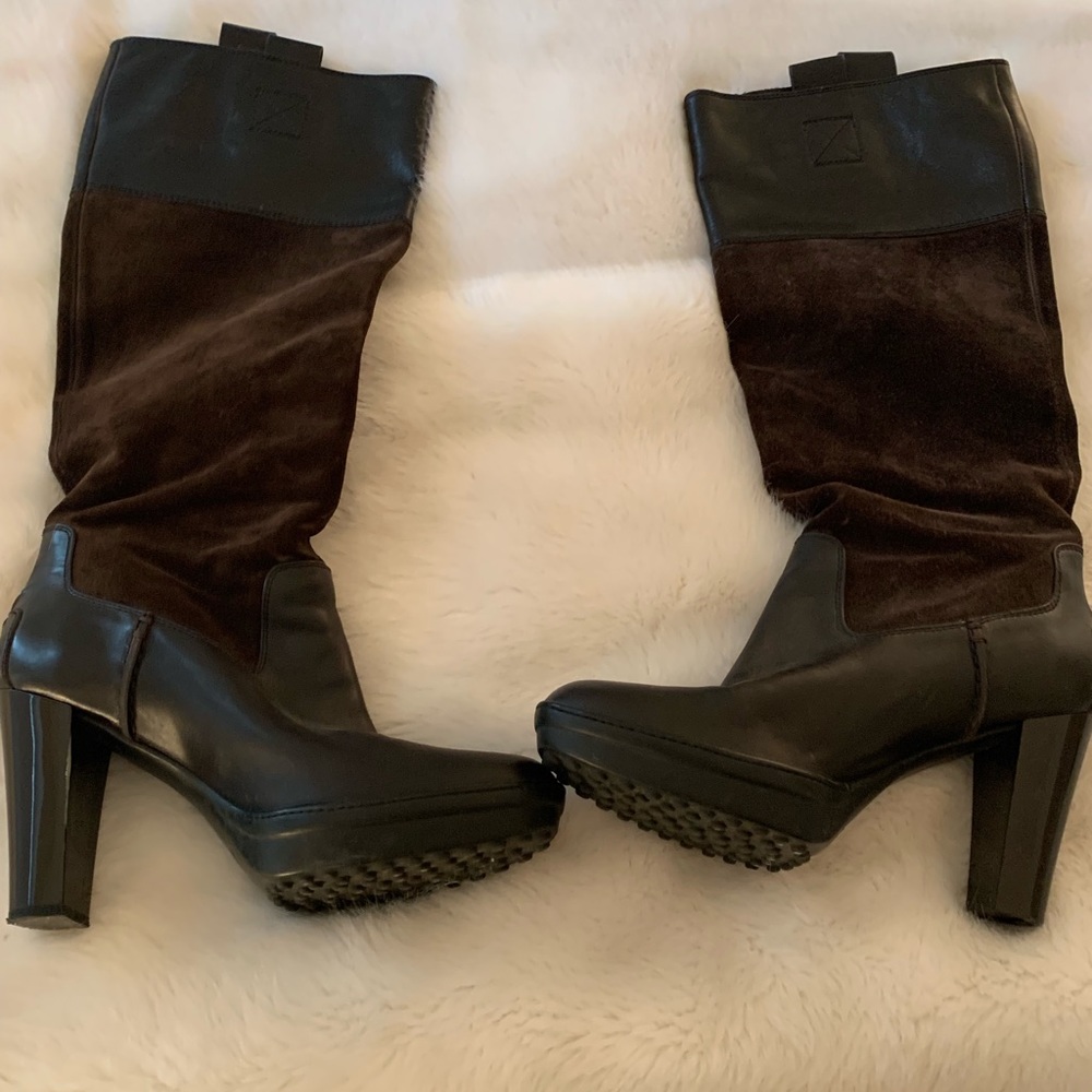 Todd's Brown Suede/Leather Knee boot